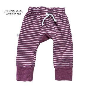 Childhoods 6-12m Sangria Striped Gusset Pants